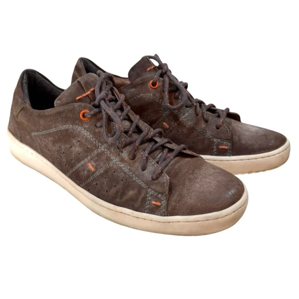 ROAN By Bed Stu Tennis Shoes 9 Men Henson Burnished Dark Grey Distressed Leather